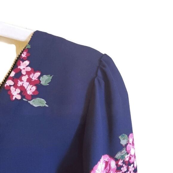 ANTHROPOLOGIE SKIES ARE BLUE Floral Blouse Size M - Picture 3 of 7